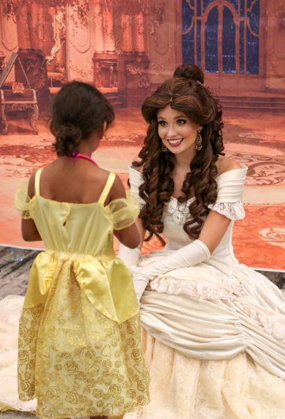 Princess Beauty Meeting Child at Dream Time Princess Bal